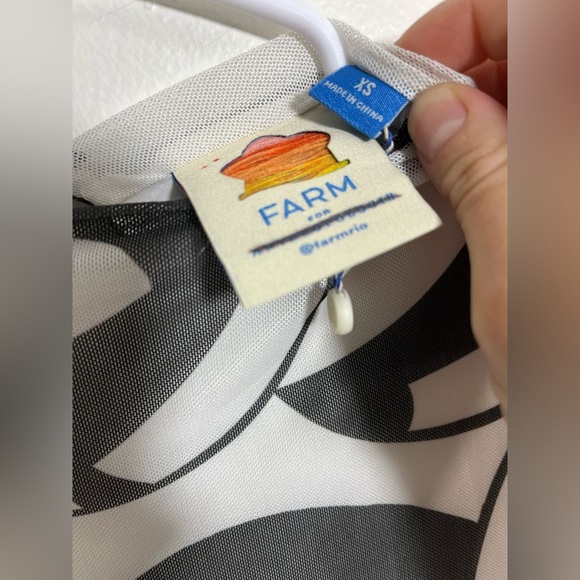 Farm Rio Long-Sleeve Mock-Neck Mesh Slim Midi Dress - Picture 6 of 7